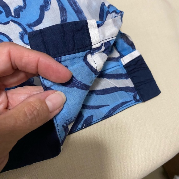 Merona Blue & White 3/4 Sleeve Tunic in Size Medium. - Picture 4 of 10